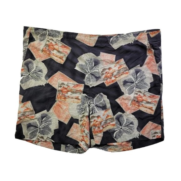 Tommy Bahama Men XL Bathing Suit Swim Floral Postcard Drawstring 7" - No Liner - Picture 1 of 7